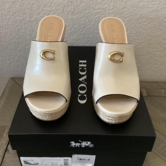 COACH Gloria C Slide Espadrille Wedge Sandals, size 9 - Picture 5 of 13